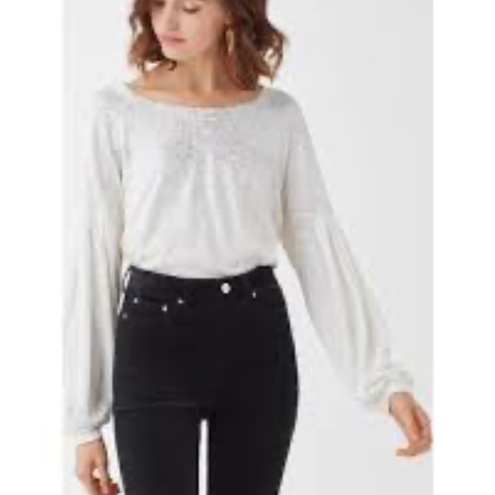 Splendid Sparkle and Shine top - off white